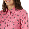 Wrangler Ladies Essential Pink Geo Shirt