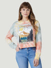 Wrangler Ladies Tie Dyed Cropped L/S Tee