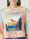 Wrangler Ladies Tie Dyed Cropped L/S Tee