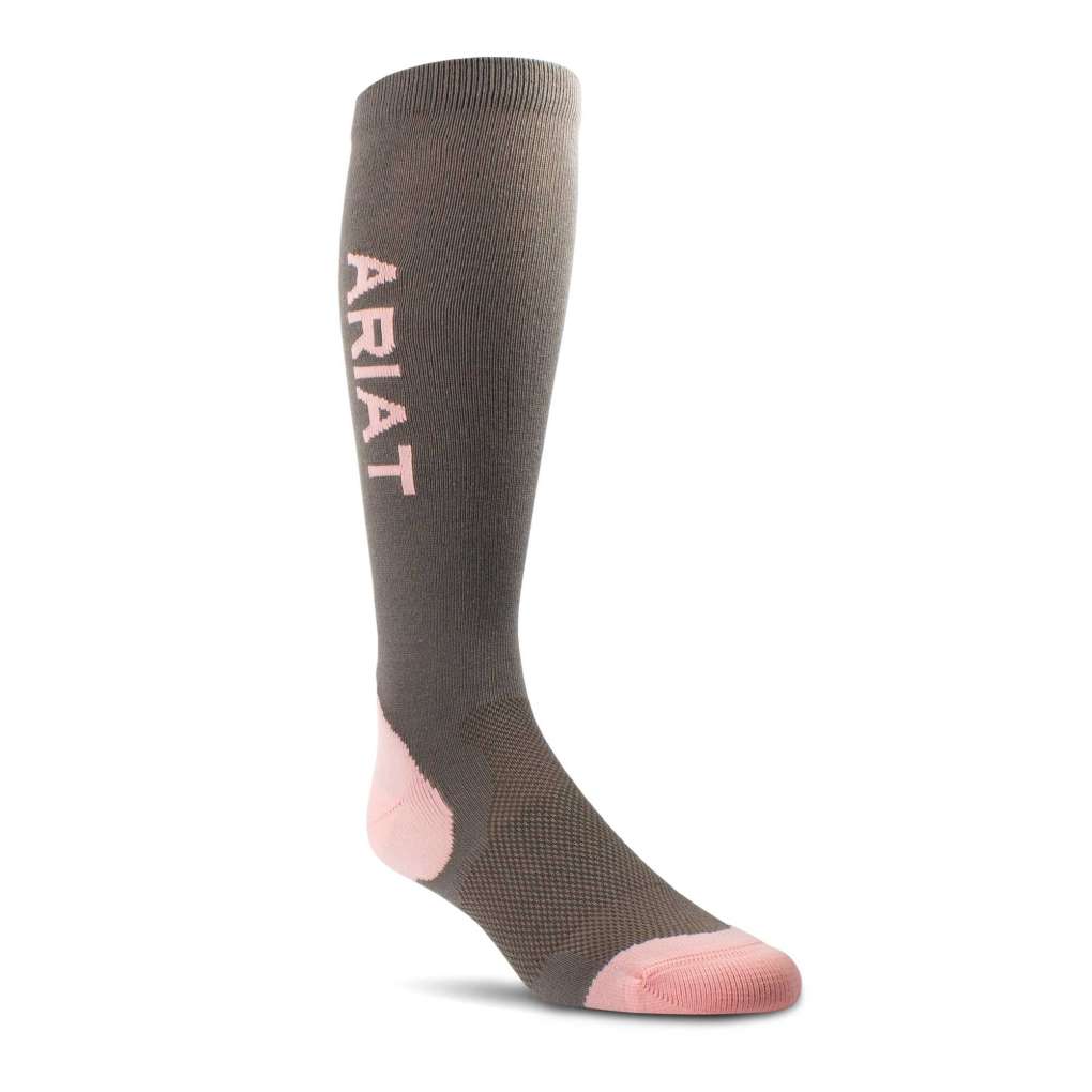 Ariat Uni Ariattek Performance Socks Iron/Quartz Pink