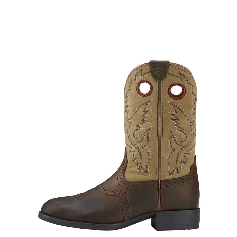 Ariat Kids Heritage Stockman Brown Bomber