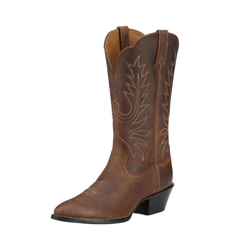 Ariat Ladies Heritage Western R Toe Distressed Brown