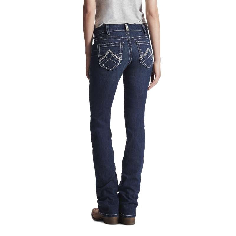 Ariat Ladies Real Straight Icon Ocean Jeans Reg