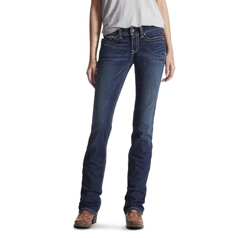 Ariat Ladies Real Straight Icon Ocean Jeans Long