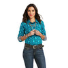 Ariat Ladies Kirby Stretch Shirt Lake Blue