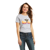 Ariat Ladies Retro Cow Gal Tee Athletic Heather