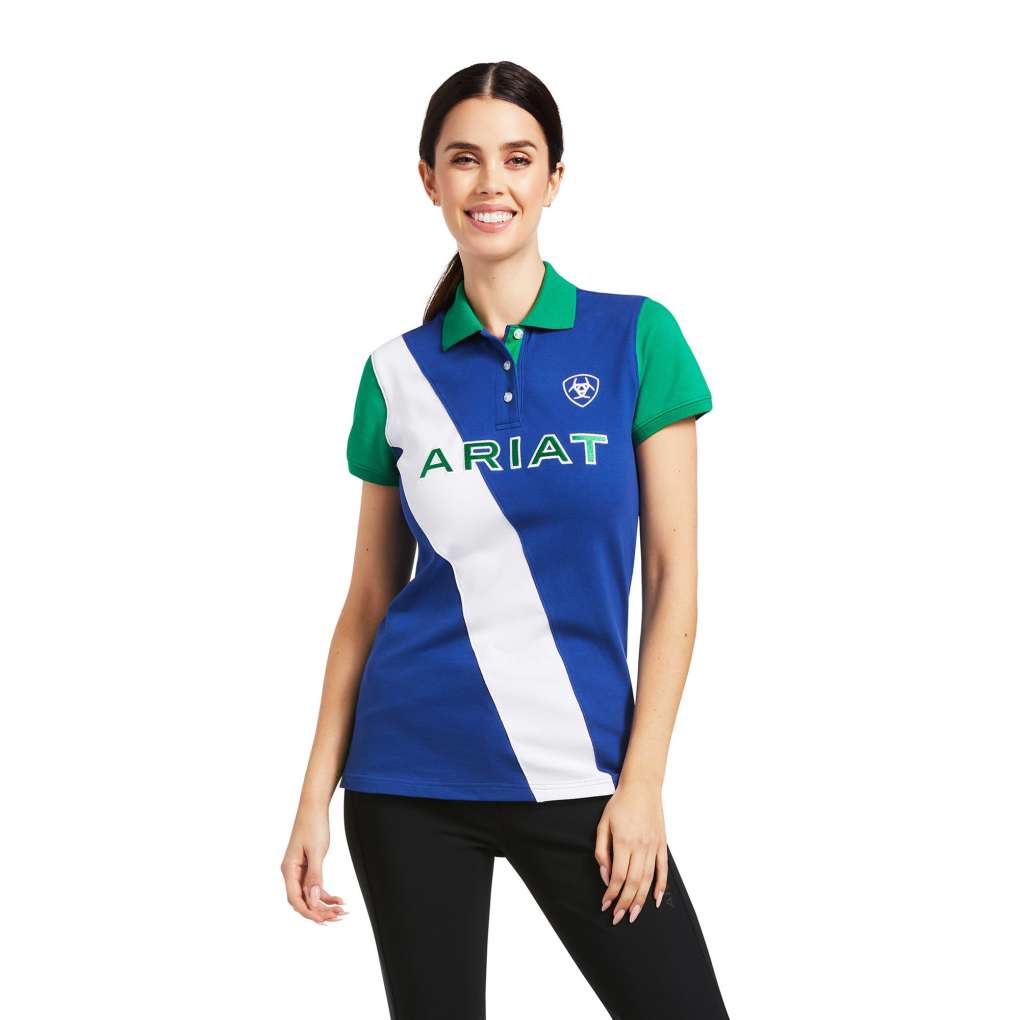 Ariat Ladies Taryn Polo Mazarine Blue/Pool Table