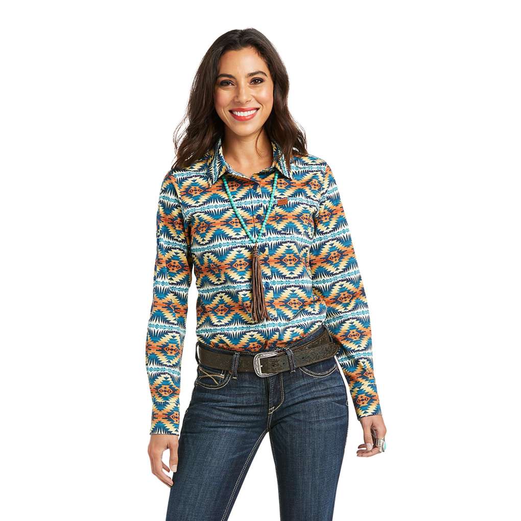 Ariat Ladies Pendleton Team Kirby Stretch Shirt Night Dance