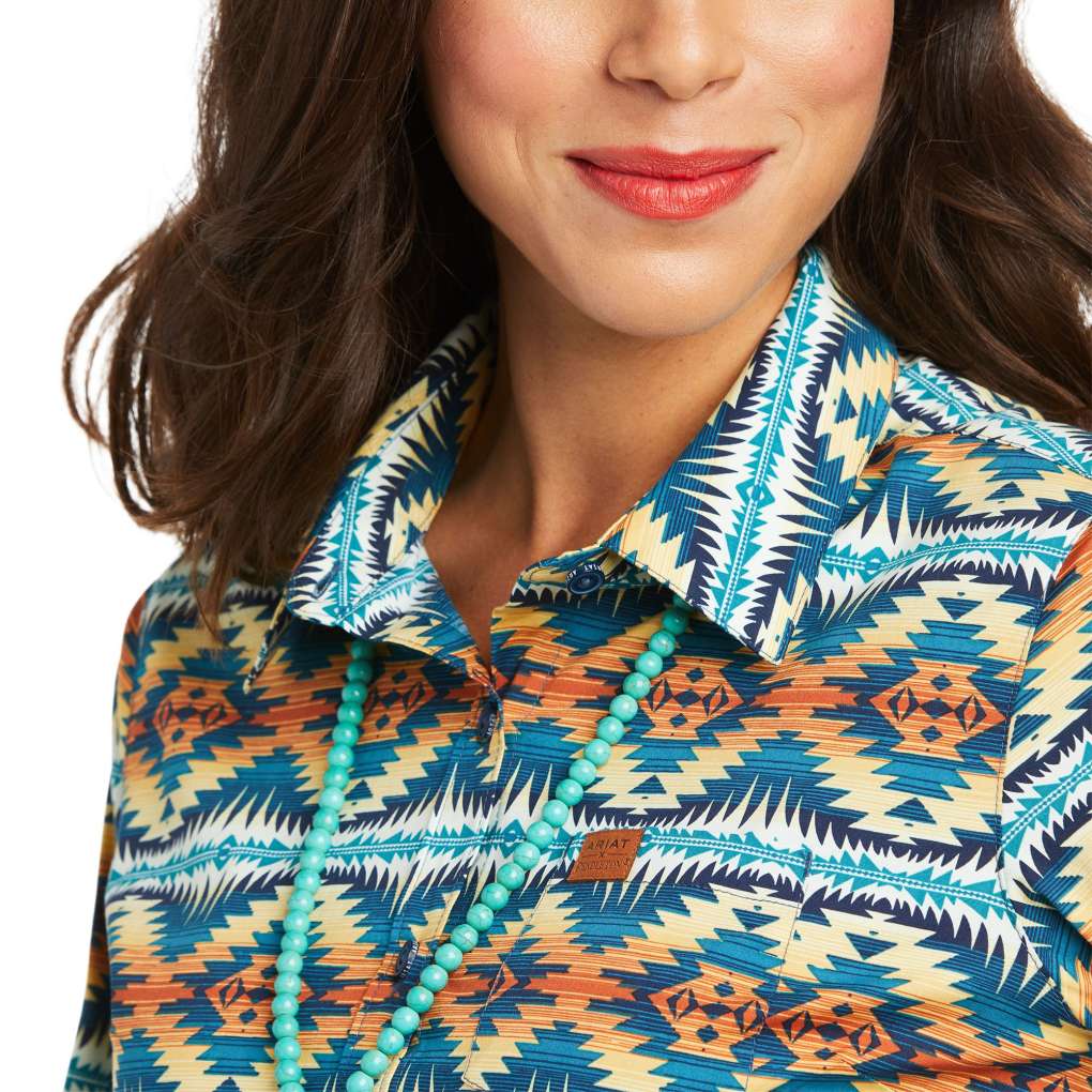 Ariat Ladies Pendleton Team Kirby Stretch Shirt Night Dance