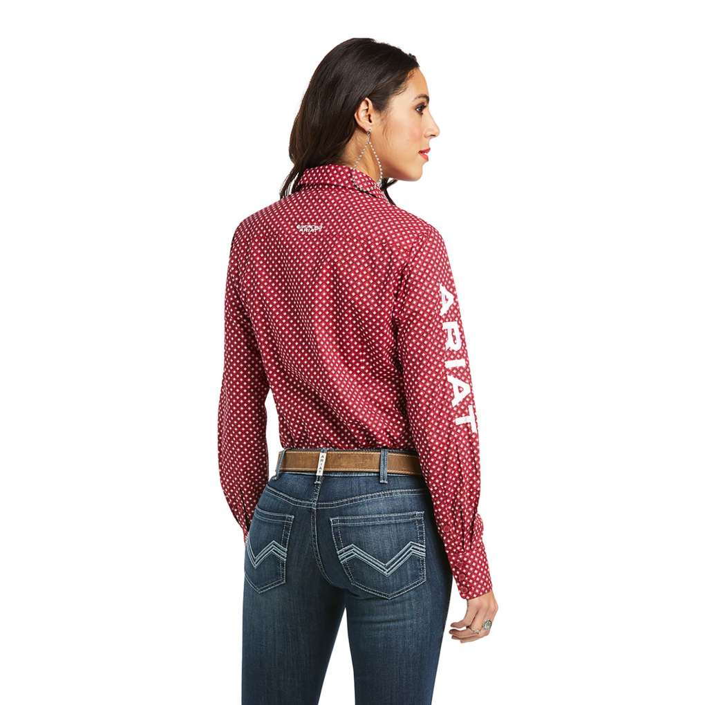 Ariat Ladies Team Kirby Stretch Shirt Persian Red