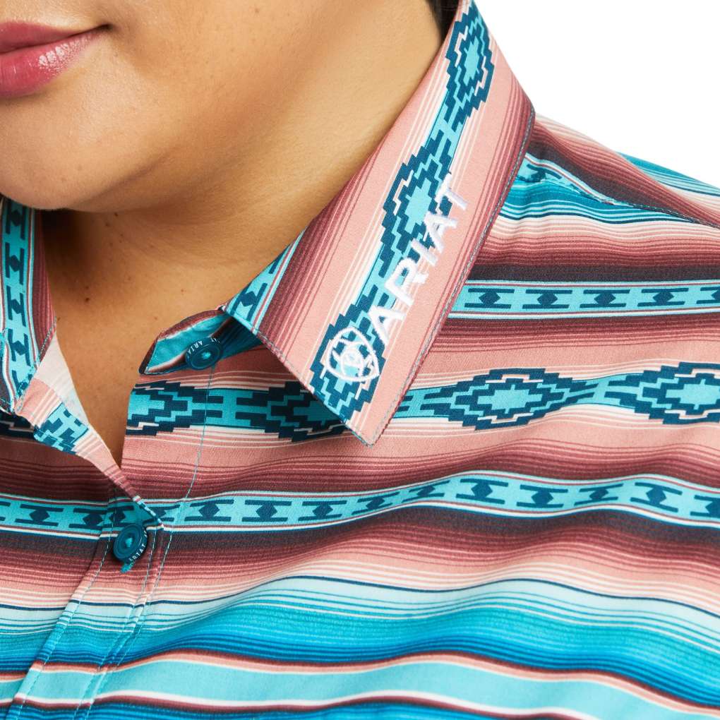Ariat Ladies Team Kirby Stretch Shirt Serape Marsala
