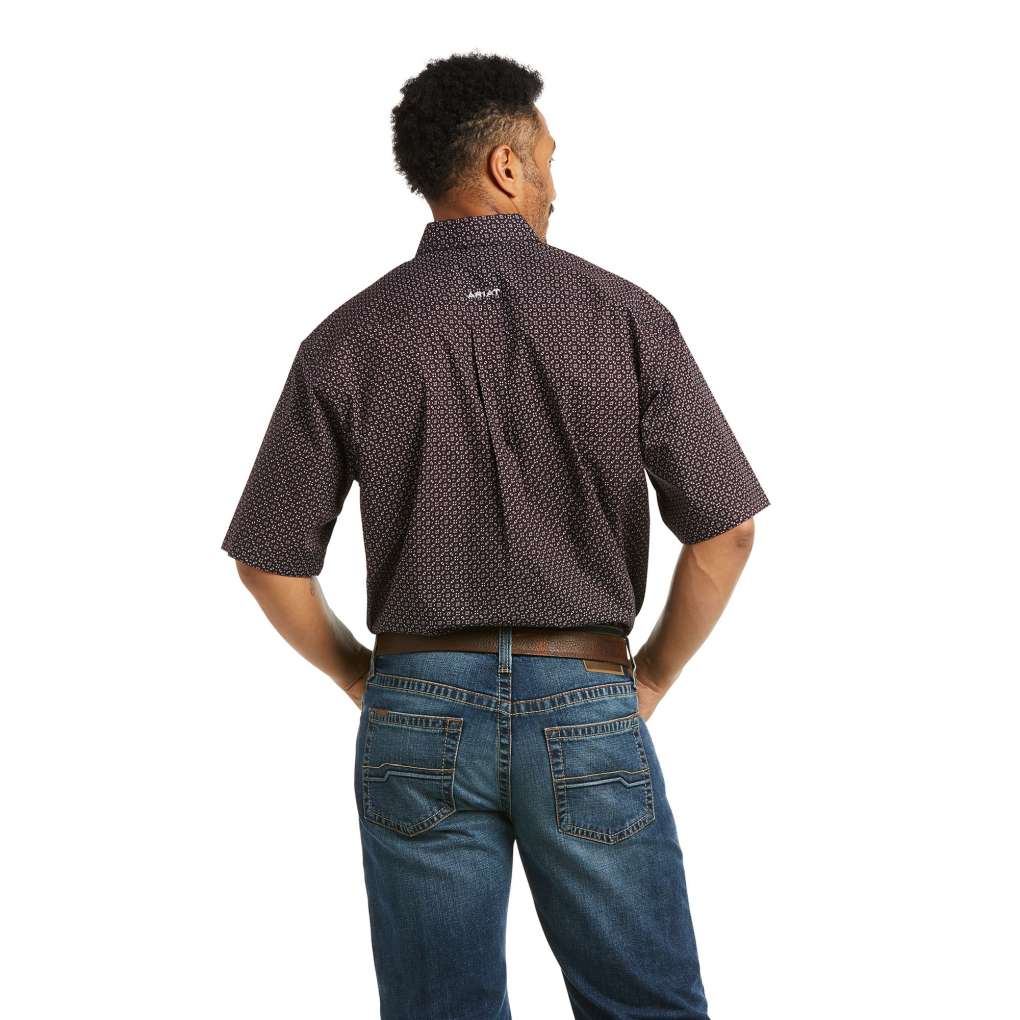 Ariat Mens Kip Classic Shirt Pomegranate Short Sleeve