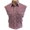 Bisley Mens Poly/Cotton BS70242 Red/White/Blue Small Check Shirt