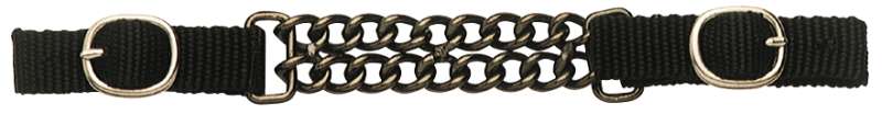 Curb Chain And Webbing Western Strap