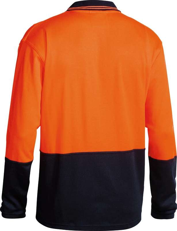 Bisley 2 Tone Hi Vis Contrast Polo Long Sleeve Bk6234