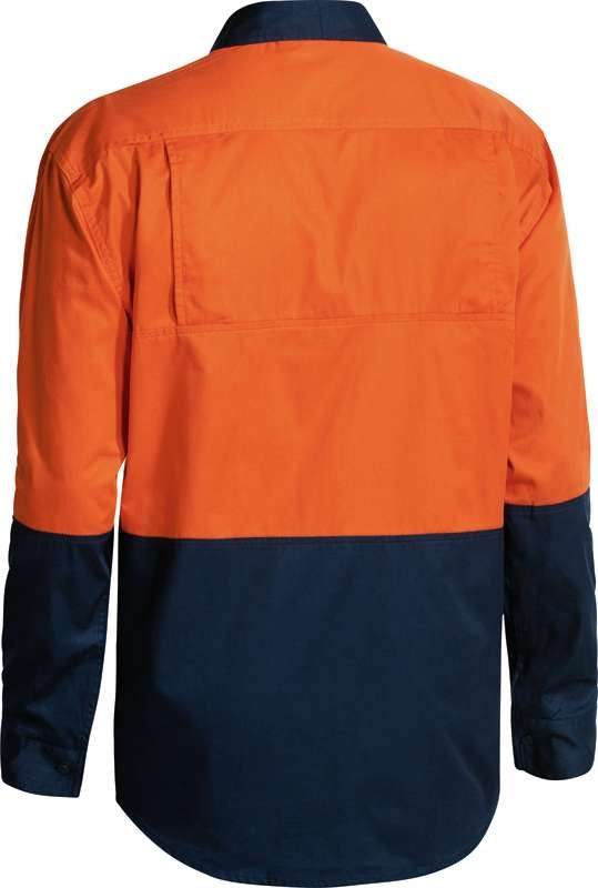 Bisley Hi Vis 2 Tone Lightweight Drill Shirt Bs6895