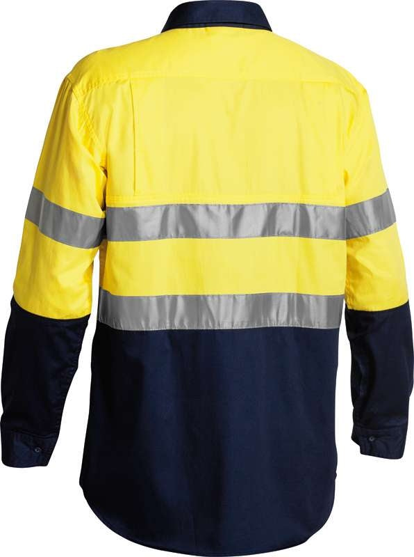 Bisley Hi Vis 2 Tone Lightweight Shirt With 3M Tape Bs6896