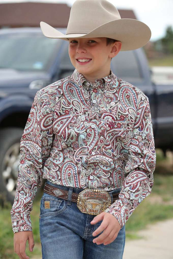 Cinch Boys Paisley Shirt | The Top Saddlery