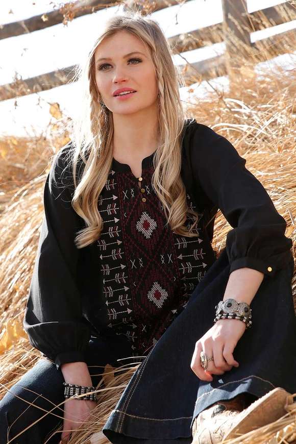 Cruel Girl Ladies Arrow Peasant Blouse
