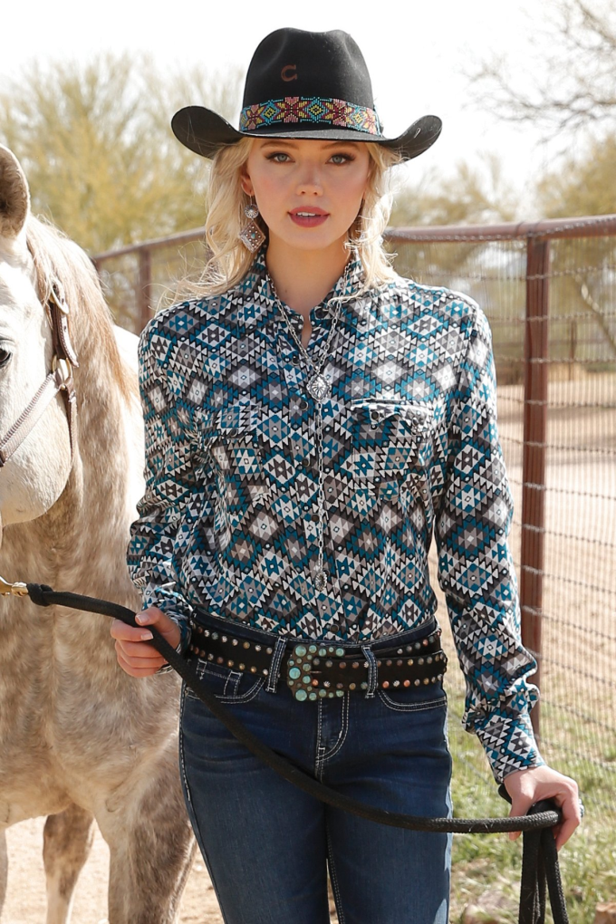 Cruel Girl Ladies Southwestern Western Shirt