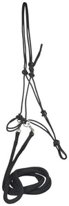 Rancher Bitless Rope Bridle Head With Reins Full