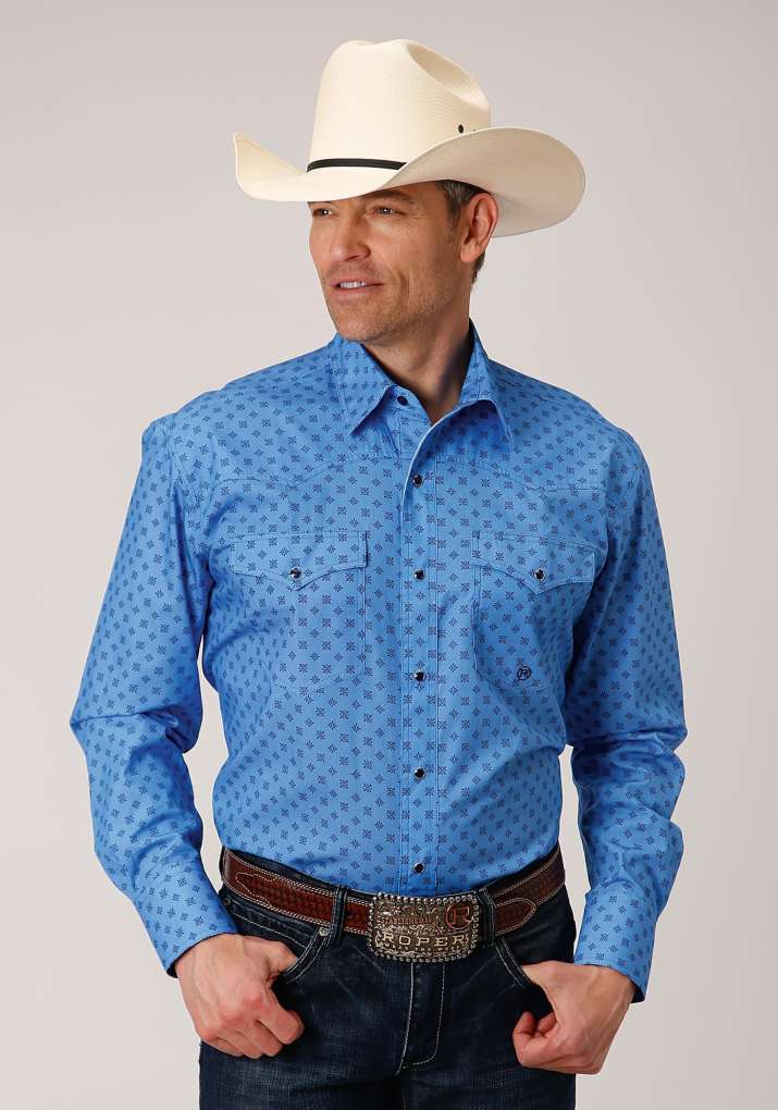 Roper Mens Amarillo Western Snap Shirt