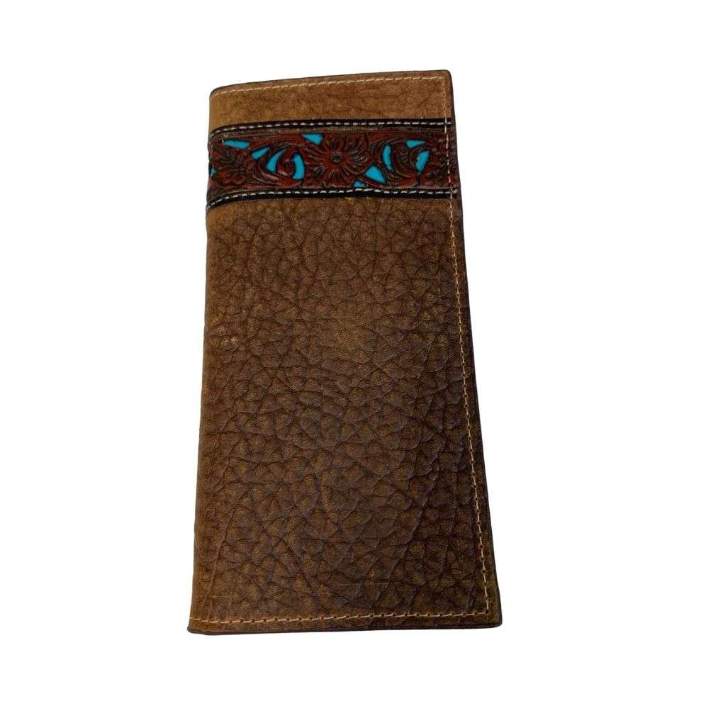 Roper Rodeo Wallet  Turquoise Floral Overlay