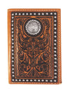 Roper Tooled Leather Tri Fold Wallet