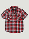 Wrangler Boys Western Plaid Shirt