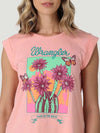 Wrangler Ladies Cuffed Sleeve Cactus Tee